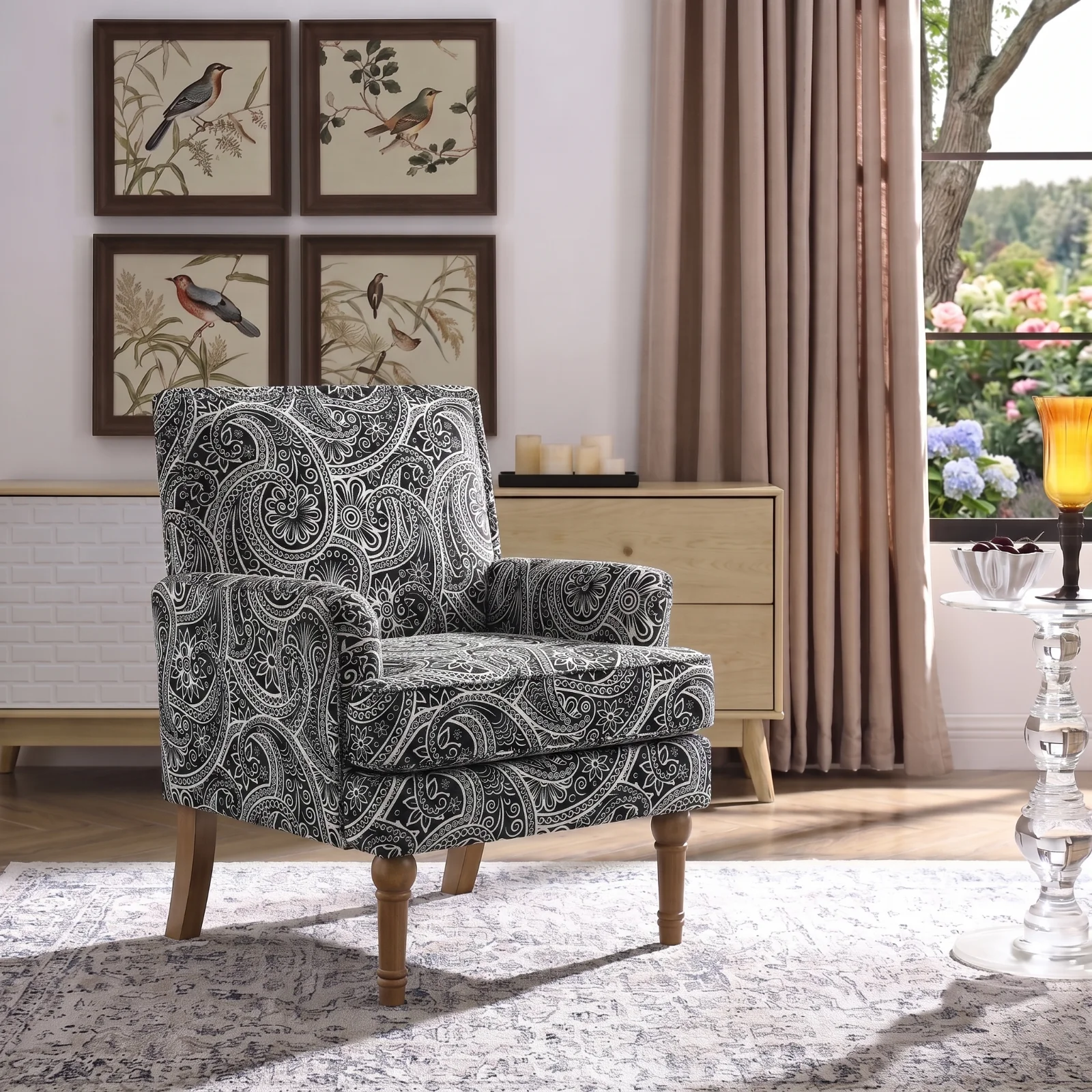 Black Paisley chair application