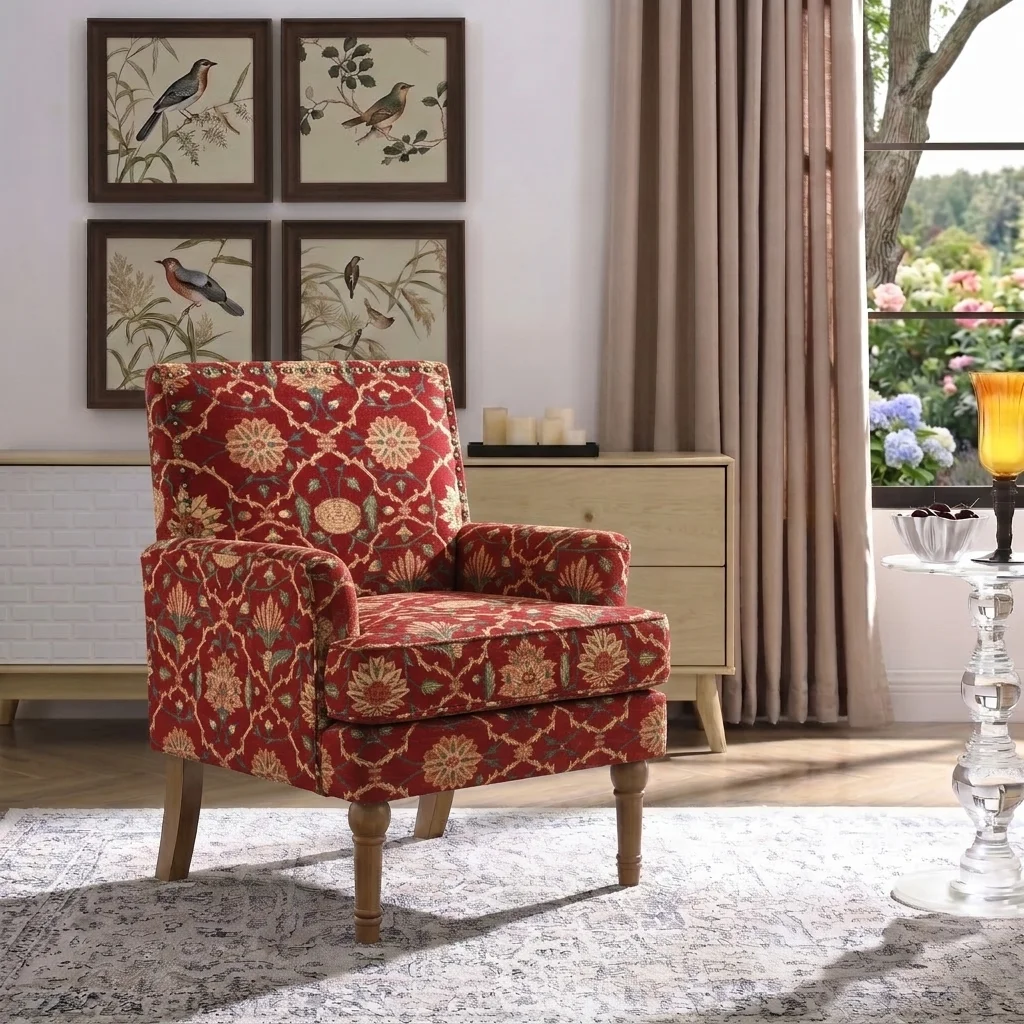 Red Floral chair application